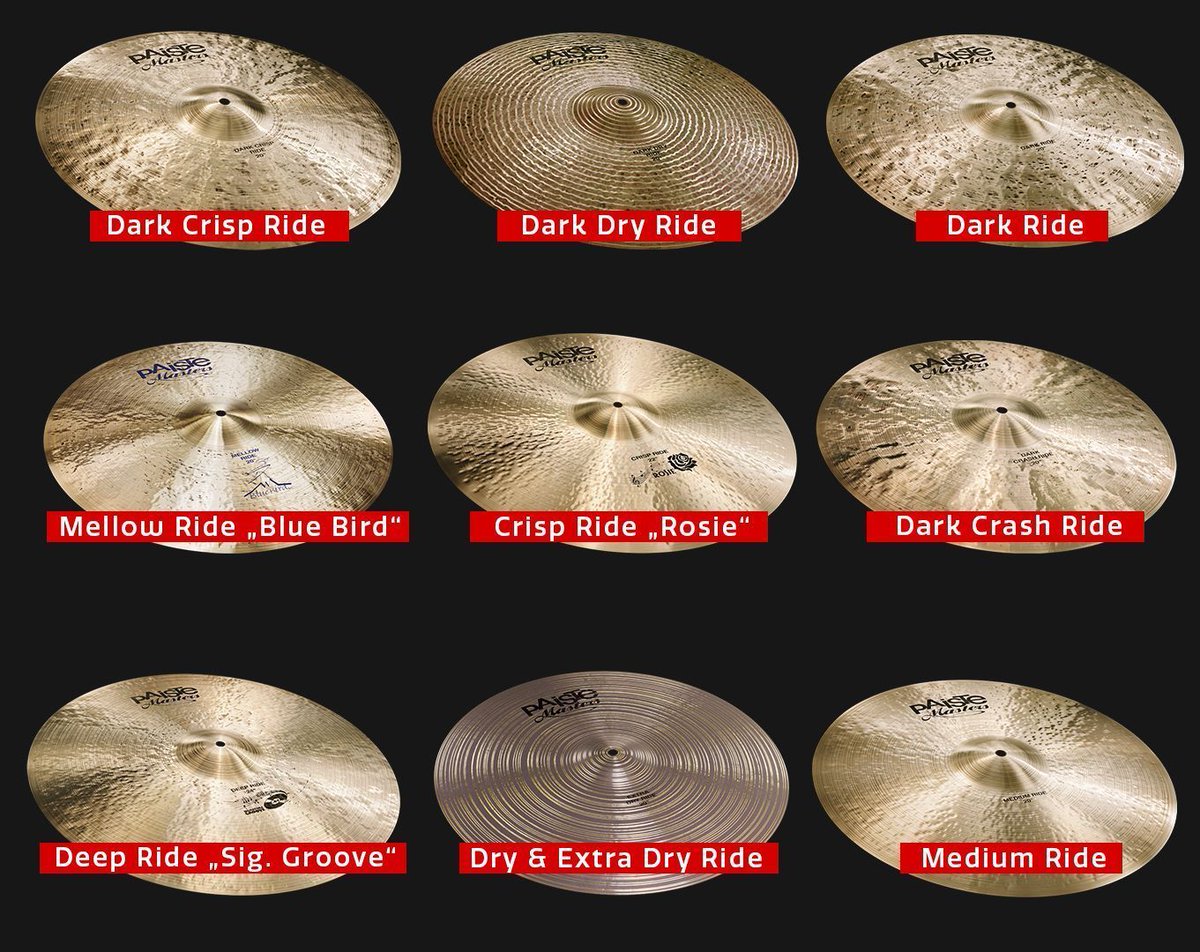 Which Ride from the Masters Series is your personal favorite? And for what musical applications do you use it for the most?⠀🤷‍♀️ Let us know in the comments.
⠀
More information about the Masters Series:⠀
▶️ paiste.com/en/products/se… 

#paiste #ride #masters #cymbals #drums