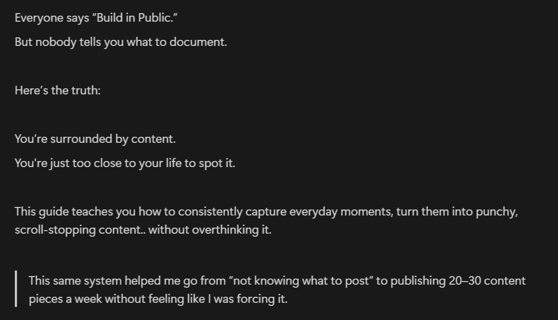 victorbuildsit's tweet photo. Your bio says you're a creator…

But all you do is repost others.

If coming up with content ideas is the struggle,

I made a guide to help you turn boring daily moments into 20+ content ideas/week.

Like, RT &amp; Comment IDEA to get it.

(Must be following so I can DM)

peak👇 📸 https://t.co/TfUgxBPp8O