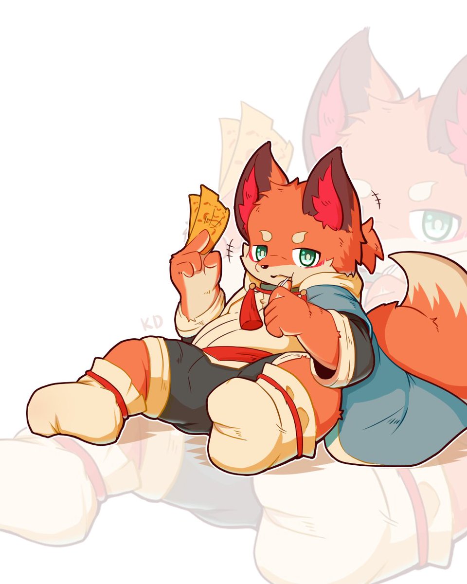 摸了一只三宝，一如既往的不想画背景～
三宝真可爱，游戏暂时也还没玩就是了～ ⸝⸝⸝ ╸▵╺⸝⸝⸝