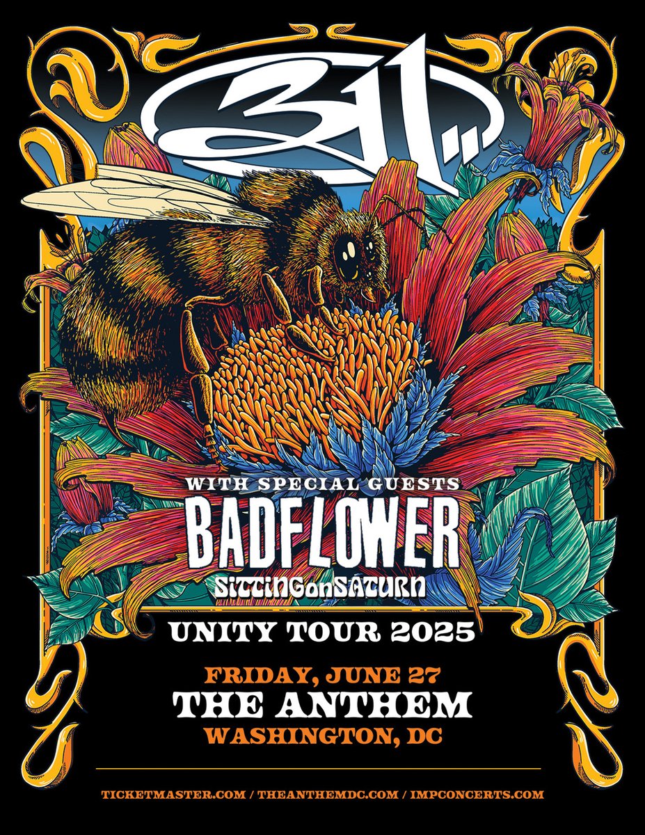 DCreggae's tweet image. 👽 TICKET GIVEAWAY 👽

6/27 @311 with @Badflower, Sitting On Saturn at @theanthemdc DC!

Enter Contests:
➡️ IG: instagram.com/p/DKNOMfJgkAB/
➡️ FB: facebook.com/photo/?fbid=12…

🎟️ ticketmaster.com/event/1500626A…

@nickhexum @thewharfdc #threeeleven #unitytour #washingtondc
