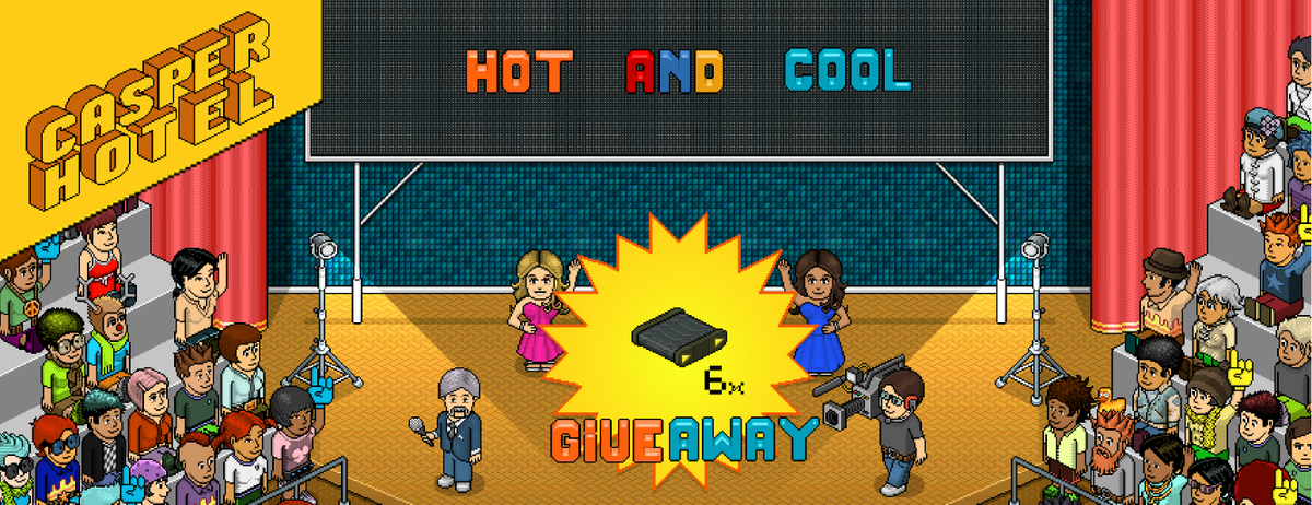 CasperHotel's tweet photo. Os participantes do evento 'Hot N Cool' têm acesso a giveaways exclusivos! No primeiro, os Caspers tiveram oportunidade de ganhar 6x 'Black Rollers' que nunca estiveram disponíveis no catalogo.

#retro #habboretro #casperhotel #hotel #giveaway #game #social #habbobr https://t.co/Ieo271OIzU