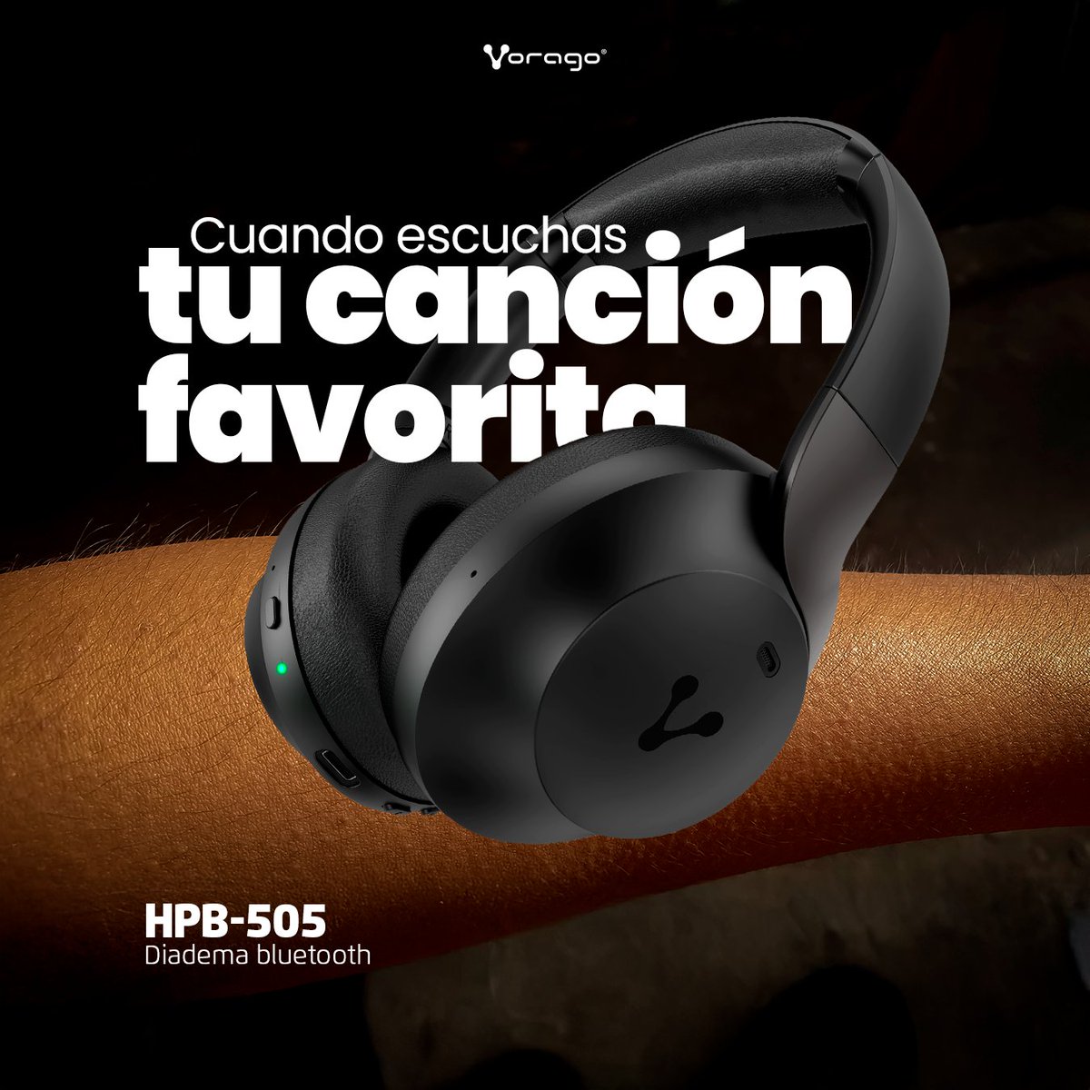 Voragolive's tweet photo. 🎧 ¡Descubre el sonido sin límites con las nuevas HPB-505 de Vorago! 🎧

Sumérgete en tu música con Sonido Premium y Super Bass 🔊, mientras disfrutas de una experiencia sin interrupciones gracias a su Cancelación de Ruido Activa (ANC) Híbrida. https://t.co/7O5PfX9jDo
