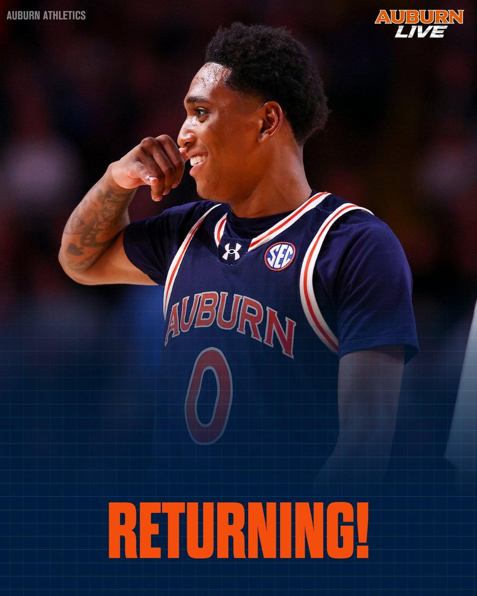 _JHokanson's tweet photo. BREAKING: Tahaad Pettiford will return to Auburn for another season, sources tell @AuburnLiveOn3 

🔗 https://t.co/n2Sgk2tdGB https://t.co/WtRSUiDwDP
