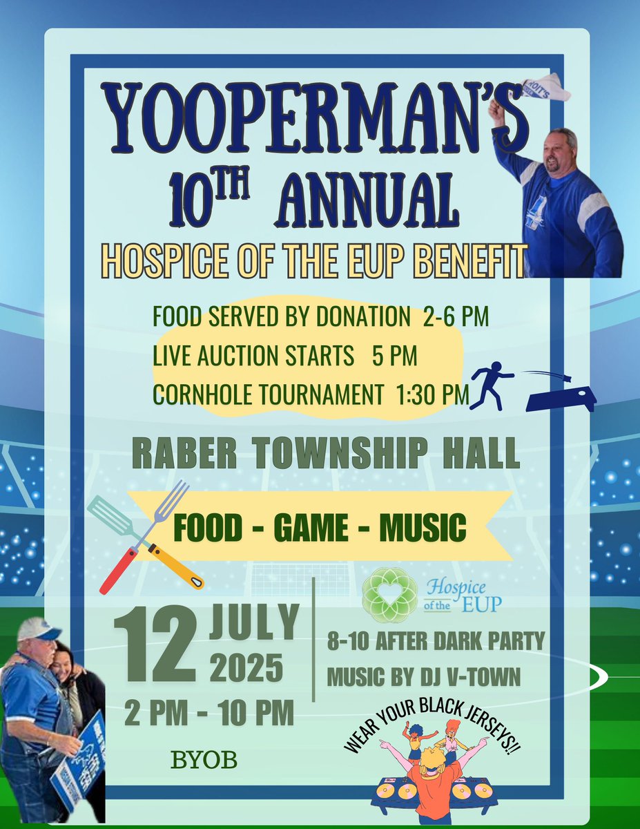blue_jeep's tweet image. Come join us in the UP for the annual Yooperman’s Hospice Benefit weekend! 🥳

Last season, we raised $50,000 for the only completely free hospice house in Michigan.  

Golf tournament is located at the Munoscong golf course.