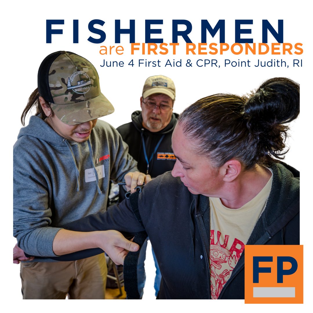 fishing_partner's tweet photo. FP is proud to offer enhanced First Aid & CPR designed to empower fishermen with the tools and knowledge to be #FirstResponders at sea. As a fisherman shared: “Hands-on, interactive, relevant, and lifesaving.”
Free course, June 4, #pointjudith RI: https://t.co/IGAqGRhsft https://t.co/WJeXAMdKke