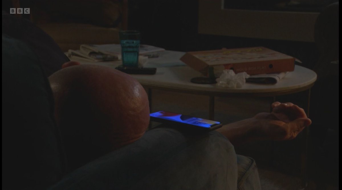 patrickse4's tweet image. So Phil is having an evening in on his own, which seems to involve takeaway pizza and, judging by that scrunched up tissue, some self-love as well. Did we really need to see this, @bbceastenders? It’s pre-watershed! 😂 #EastEnders