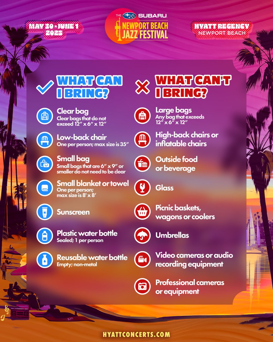 The stage is set, the sun is coming out, and the vibes are immaculate. Newport Beach, we’re almost there! ☀️

Don’t forget the essentials - sunblock, shades, a comfy blanket or low-back chair, and a water bottle. Festival mode is fully activated! ✨