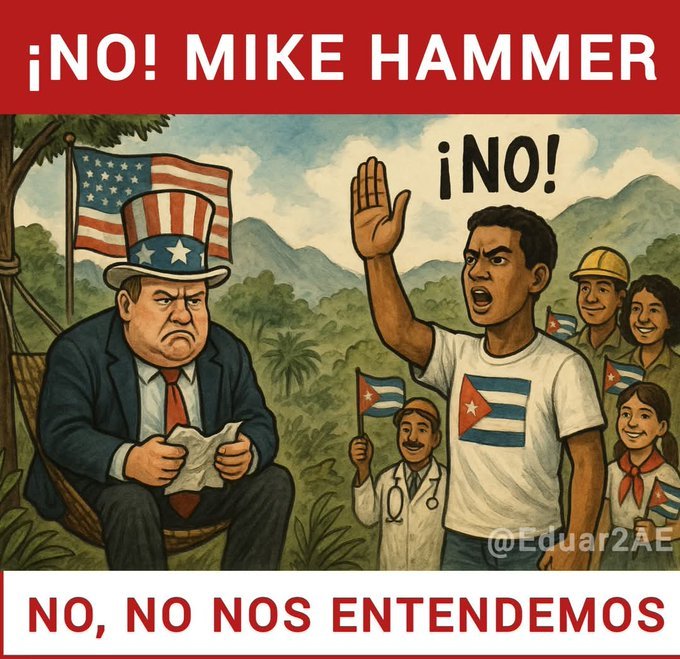 L0renaGM's tweet photo. No le aceptaremos injerencias de ningún tipo ni a este ni a nadie. ¡A Cuba se respeta!.
#NiTanticoAsí https://t.co/s7SFJ0PrU0