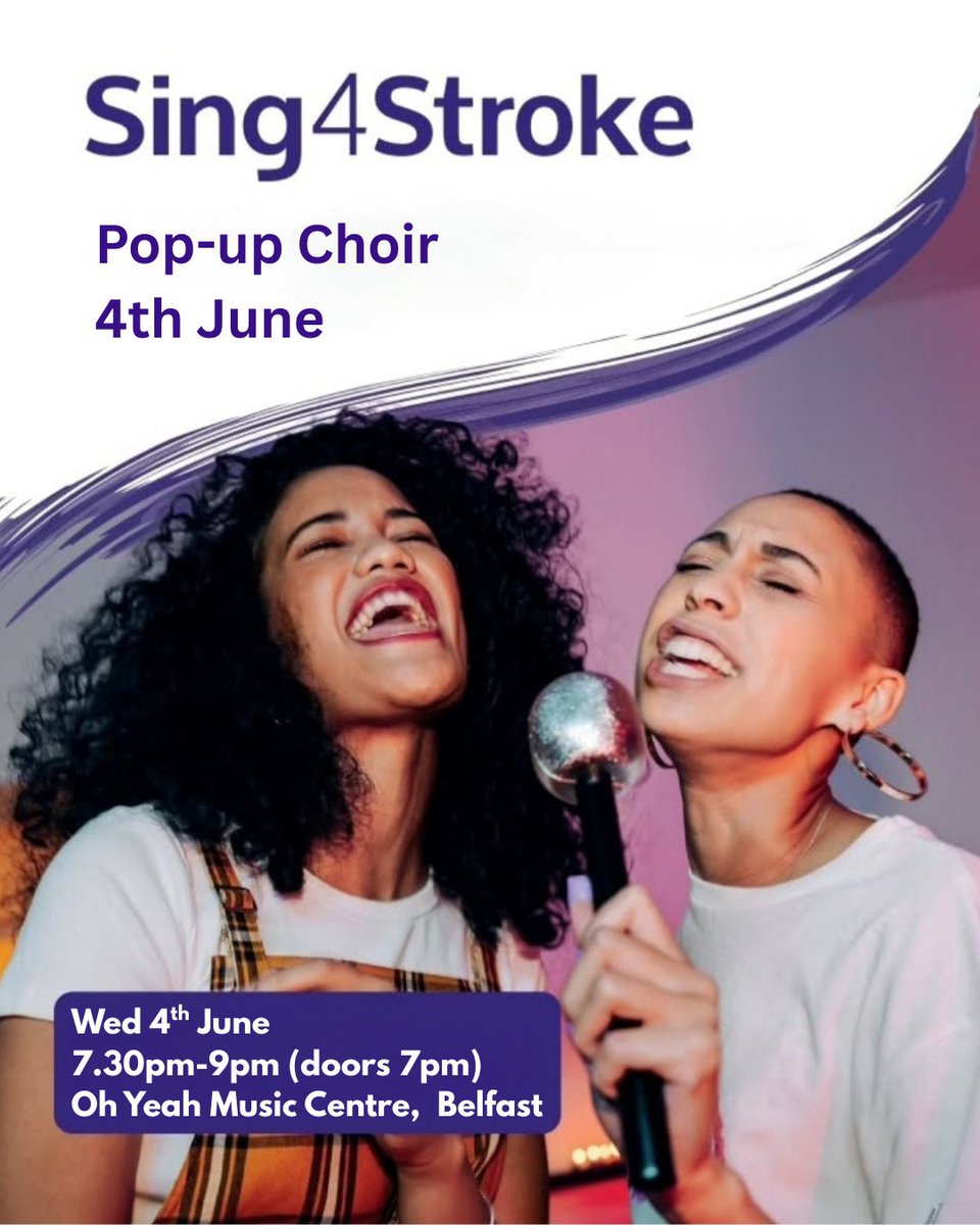 Lauren Shaw (@shaw_ls) on Twitter photo Join us <a href="/strokeassocni/">StrokeAssociation NI</a> this day next week, for one night only, the music event of the year 🎵🎶🎵 #sing4stroke
Register here:
forms.office.com/pages/response… Join us <a href="/strokeassocni/">StrokeAssociation NI</a> this day next week, for one night only, the music event of the year 🎵🎶🎵 #sing4stroke
Register here:
forms.office.com/pages/response…