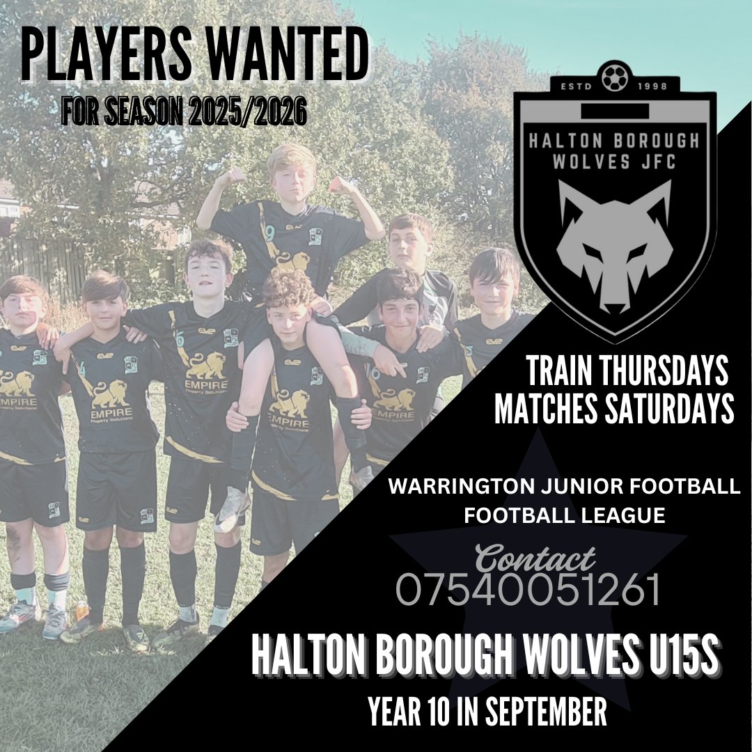 Halton Borough Wolves JFC U14s (24/25) (@hbwolvesu14s) on Twitter photo 