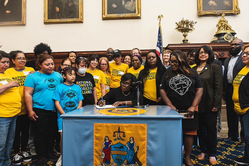 KendraPHL's tweet image. The POWER Act is now law! Yesterday, @PhillyMayor signed my bill to protect over 750,000 Philly workers from retaliation, wage theft, and other workplace violations. As federal labor enforcement grinds to a halt, Philly is stepping up.