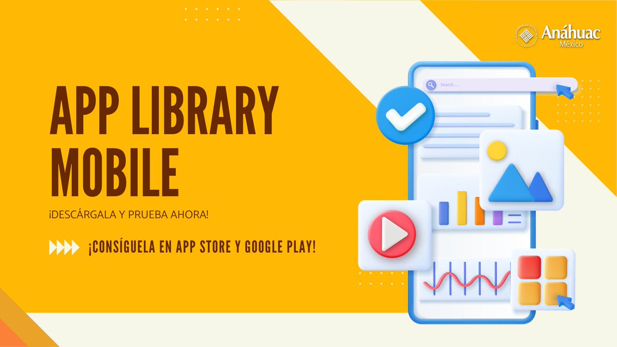 Biblioanahuac's tweet image. 📱📚 ¡Lleva la Biblioteca en tu bolsillo!
Con #LibraryMobile accede a libros, recursos y más desde donde estés.
Descárgala y lleva tu estudio al siguiente nivel.
Disponible en tu tienda de apps 
#LibraryMobile #BibliotecaAnáhuac