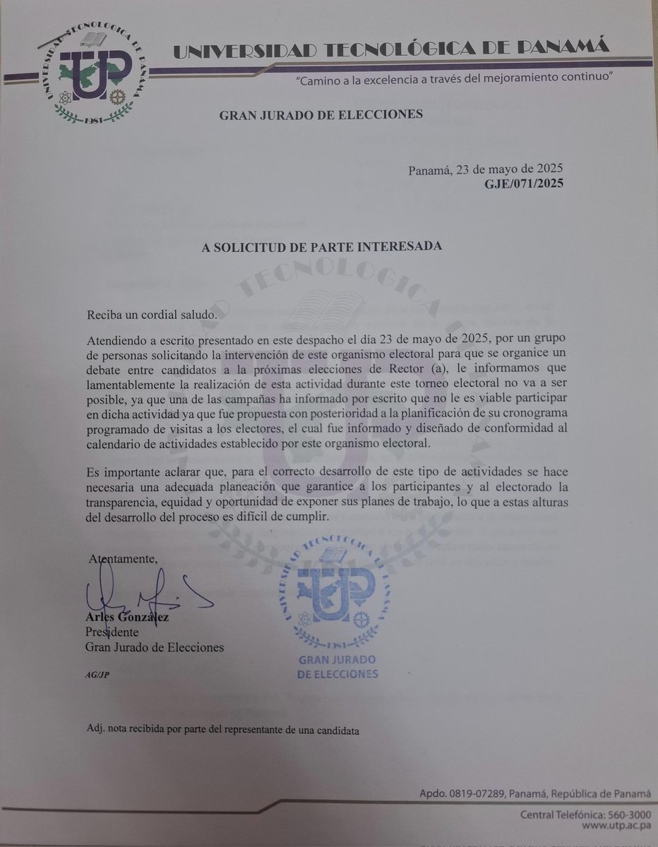 Alexis TEJEDOR-DE-LEÓN 🇵🇦 (@dralexistejedor) on Twitter photo El equipo de <a href="/MarcelaUTP/">Marcela Paredes de Vásquez</a> futura rectora de la <a href="/utppanama/">UTP Panamá</a> no chifeó el debate, fue la contrincante. A esa, la del cohete, le encantan los monólogos en los medios que nadie escucha. Quien no la debe no la teme, el que calla otorga y es silencio cómplice. El equipo de <a href="/MarcelaUTP/">Marcela Paredes de Vásquez</a> futura rectora de la <a href="/utppanama/">UTP Panamá</a> no chifeó el debate, fue la contrincante. A esa, la del cohete, le encantan los monólogos en los medios que nadie escucha. Quien no la debe no la teme, el que calla otorga y es silencio cómplice.