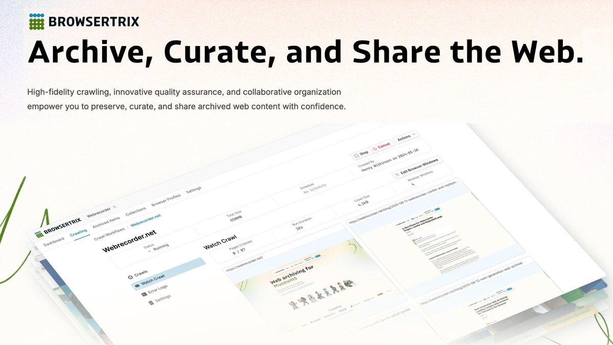 Webrecorder (@webrecorder_io) on Twitter photo Join us June 18th at 2PM est at <a href="/TheNewSchool/">The New School</a> for a hands-on workshop on web archiving with Browsertrix! This workshop will teach you how to use Browsertrix to create, curate, and share archives of the online content! RSVP Today! tinyurl.com/2fh5f5ae #WebArchives #Browsertrix Join us June 18th at 2PM est at <a href="/TheNewSchool/">The New School</a> for a hands-on workshop on web archiving with Browsertrix! This workshop will teach you how to use Browsertrix to create, curate, and share archives of the online content! RSVP Today! tinyurl.com/2fh5f5ae #WebArchives #Browsertrix