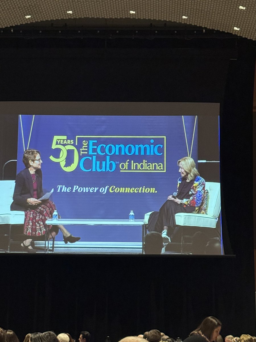 It was a pleasure to see Mrs. Doris Kearns Goodwin today for the #EconClubIN luncheon. Her words are a gift to all Americans.  Thank you <a href="/DorisKGoodwin/">Doris Kearns Goodwin</a>.