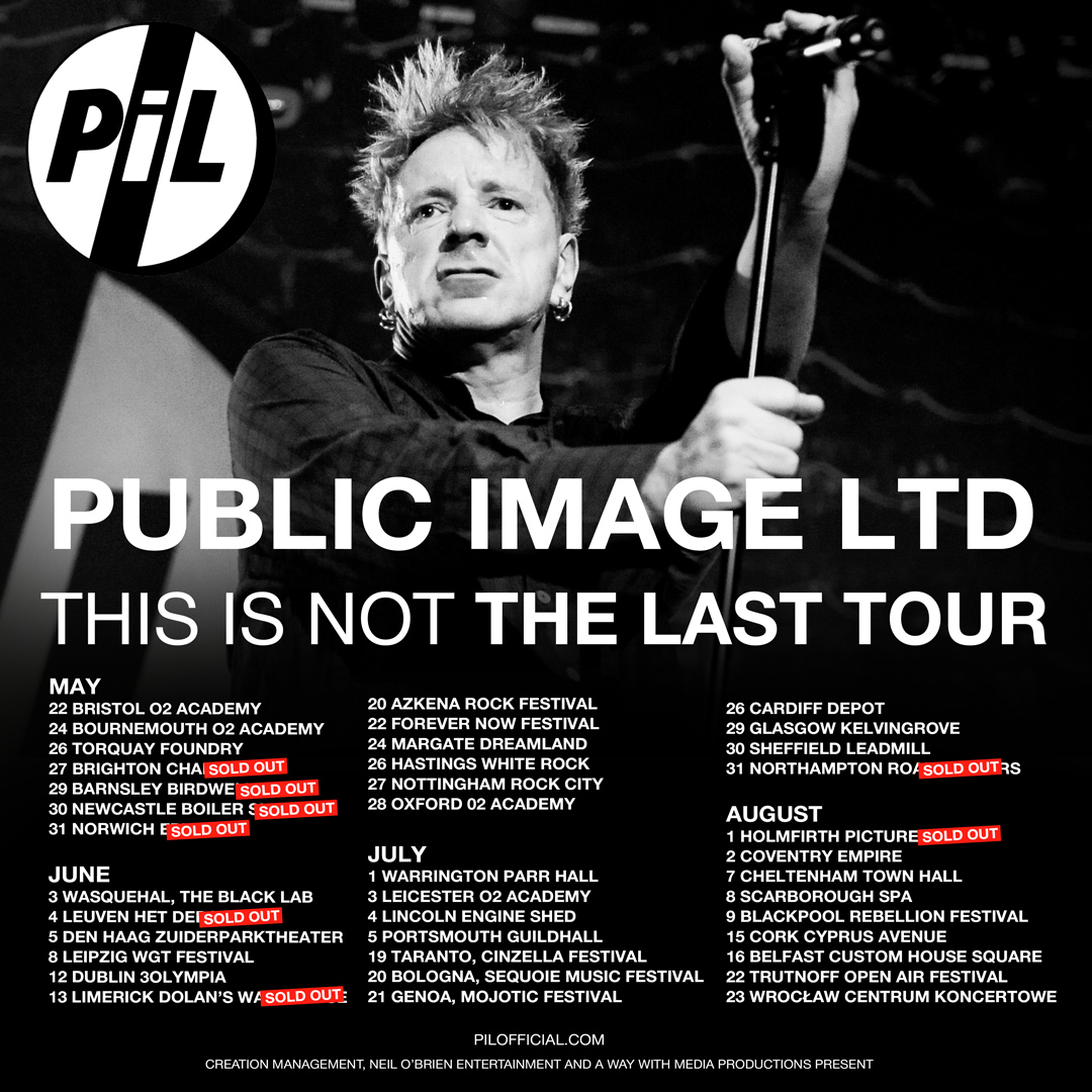 We are pleased to confirm the second Stone Valley replacement show will be at Nottingham, Rock City on June 27th. Tickets on sale now!

Friday, June 27th 2025, Nottingham, Rock City. UK
alttickets.com/public-image-l…