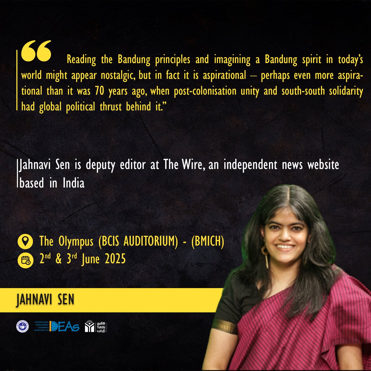 IDEAs (@deveconnetwork) on Twitter photo Jahnavi Sen on the spirit, relevance and possibility of the Bandung Conference today <a href="/jahnavi_sen/">Jahnavi Sen</a> Jahnavi Sen on the spirit, relevance and possibility of the Bandung Conference today <a href="/jahnavi_sen/">Jahnavi Sen</a>