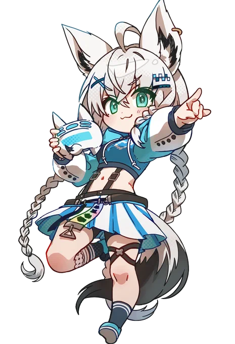 一応個別透過版も! #みおーん絵 #できたてころね #絵フブキ #絵かゆ