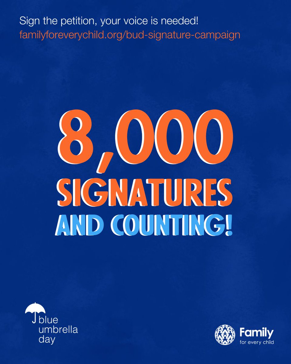 📣 We've reached another milestone! It's amazing to see what collective advocacy can do. 

The #BlueUmbrellaDay campaign has reached over 8,000 signatures – and the count continues! 

It's time to sign the petition ✍🏽 🔗 buff.ly/WdLw2FV 

Let's get to 10,000! Join us.