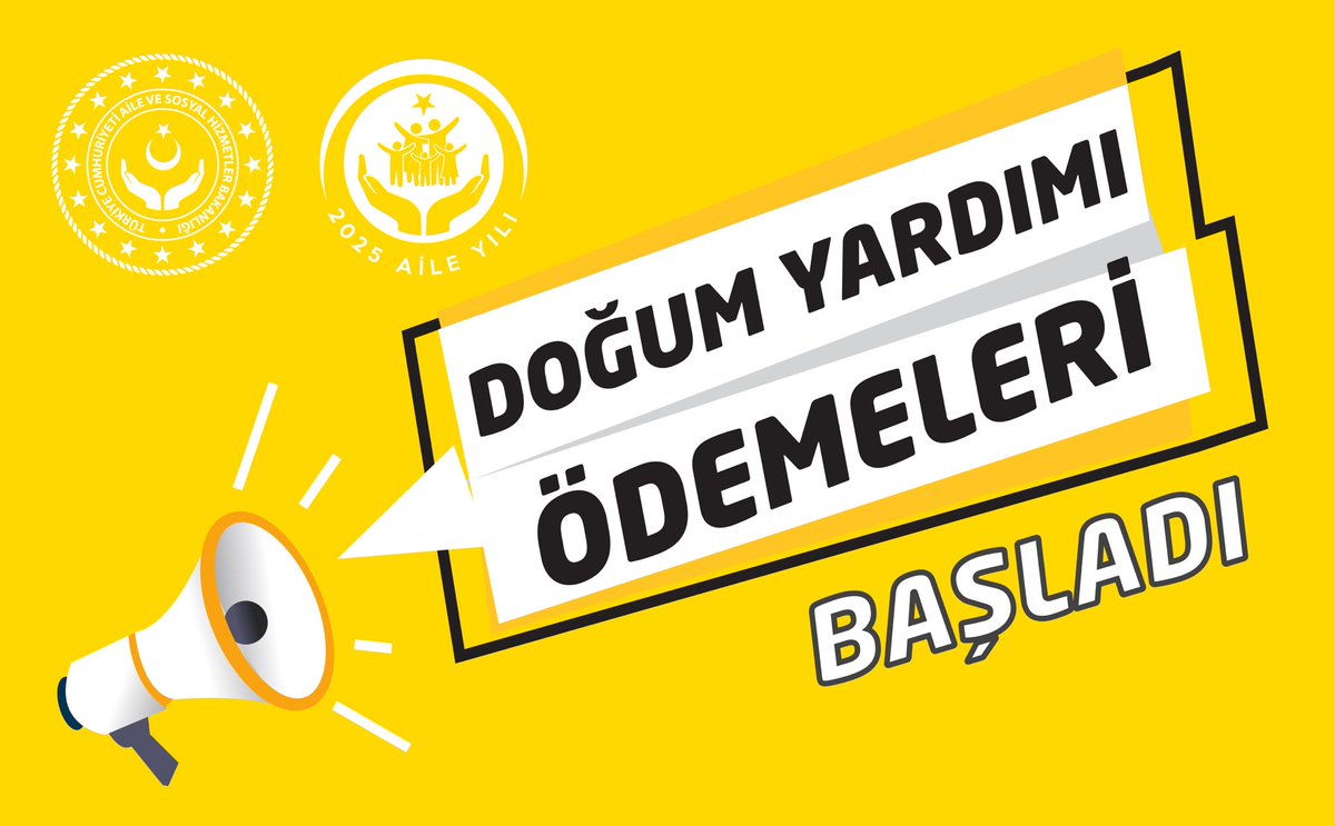 T.C. Aile ve Sosyal Hizmetler Bakanlığı (@tcailesosyal) on Twitter photo Cumhurbaşkanımız Sayın <a href="/RTErdogan/">Recep Tayyip Erdoğan</a>’ın geçtiğimiz hafta müjdesini verdiği doğum yardımı ödemelerine, bugün itibarıyla başladık.
Bu kapsamda 163.295 haneye ilk ödemeleri toplu olarak ulaştırıyoruz.
Başvuruları her ay almaya devam edecek, takip eden ay içinde hak sahibi olarak Cumhurbaşkanımız Sayın <a href="/RTErdogan/">Recep Tayyip Erdoğan</a>’ın geçtiğimiz hafta müjdesini verdiği doğum yardımı ödemelerine, bugün itibarıyla başladık.
Bu kapsamda 163.295 haneye ilk ödemeleri toplu olarak ulaştırıyoruz.
Başvuruları her ay almaya devam edecek, takip eden ay içinde hak sahibi olarak