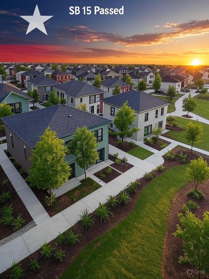 TXReasSolutions's tweet image. 🚨ALERT🚨
BIG thanks to @gatesfortexas, Starter Homes in New Neighborhoods PASSES 3rd reading 86-43 in the House
Starter homes on 3,000 Square Foot lots in NEW neighborhoods 👇
🧱 43% of new Houston homes = townhomes after zoning reform
💸 Smaller lots = $29K avg savings
📊…