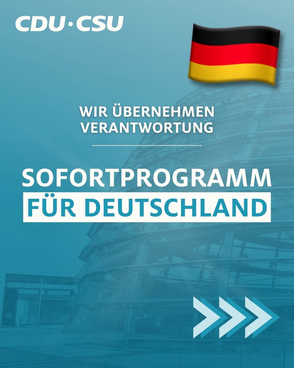 cducsubt's tweet photo. Heute tagte zum ersten Mal der Koalitionsausschuss von CDU, CSU & SPD.
Künftig treffen sich die Partei-, Fraktions- und Regierungsspitzen der Koalition einmal im Monat, um die wichtigen Themen und den gemeinsamen Kurs für unser Land festzulegen.
Deutschland steht vor historischen Herausforderungen und es liegt an uns, das Land wieder nach vorn zu bringen.
Die Koalition nimmt den Auftrag zur umfassenden Erneuerung unseres Landes ernst. Bis zur Mitte des Jahres sollen alle Bürgerinnen & Bürger spüren, dass es wieder vorangeht.
Wir übernehmen Verantwortung mit unserem Sofortprogramm & haben die Grundsteine gelegt, um die Herausforderungen schnell & konsequent anzugehen.
