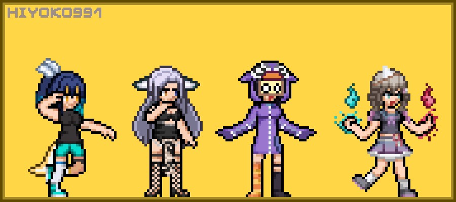 Uuuy ya, ya casi acaba el mes, y lo que avanzo mis cosas dejo unos pixelarts que hice n.n ♥

Ya se vienen más luego, estén al tanto :0 

#vtuber #sprite #pixelart #RinnMArt #vonbooart