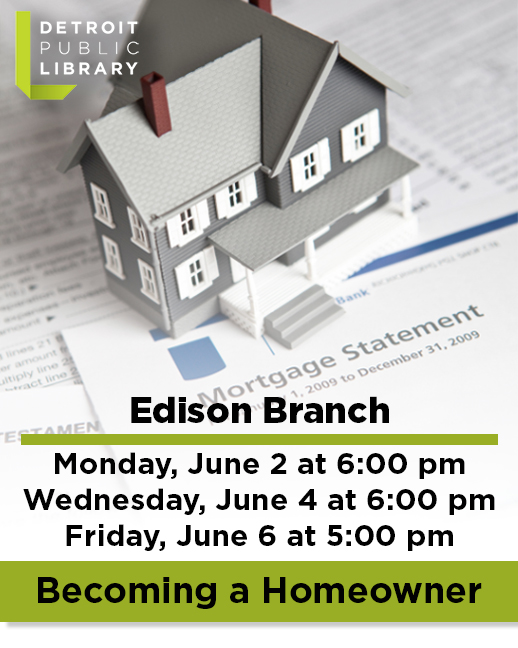 June is #NationalHomeownershipMonth. The #detroitpubliclibrary Edison Branch (18400 Joy Rd) is hosting a series of workshops to help you take the next step towards owning a home.

RSVP: eventbrite.com/e/becoming-a-h…