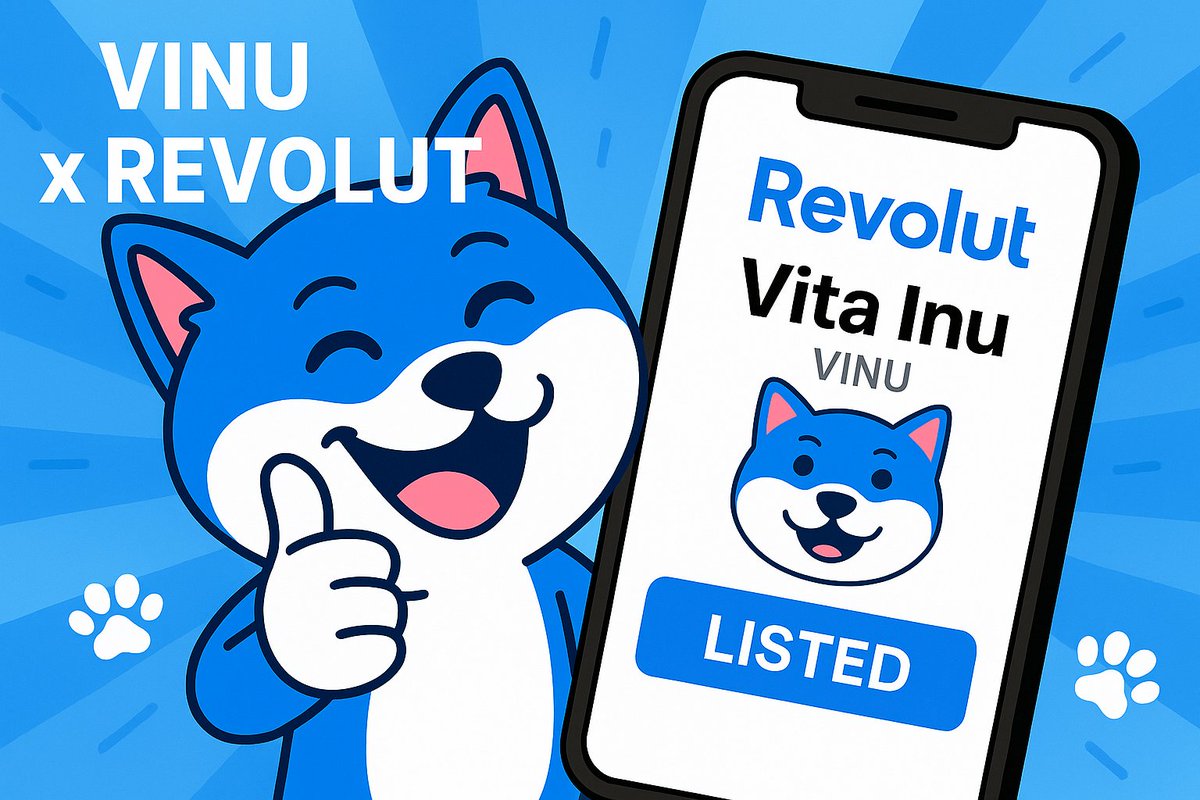GionaVerse's tweet photo. 🚀 VINU IS OFFICIALLY ON REVOLUT! 💳📱
You can now buy $VINU straight from your Revolut app
One tap, one smile.. and you’re in the #VINUonRevolut
 From your pocket to the blockchain.
 From meme to swap.
 From community… to history.
VINU is wherever you are. And it’s not stopping https://t.co/rPYUtJst1D
