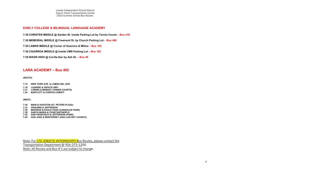 ATTENTION SUMMER SCHOOL STUDENTS 🚌🚍