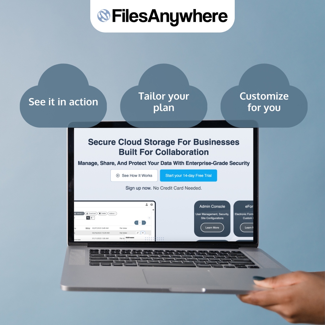 FilesAnywhere's tweet image. FilesAnywhere adapts to your team—your users, your workflow, your brand.

✅ 14-day free trial
✅ Tailored plans &amp;amp; security
✅ No card required

📁 Start your trial or book a demo: filesanywhere.com
#CloudStorage #SecureStorage #FileSharing #TechSolutions