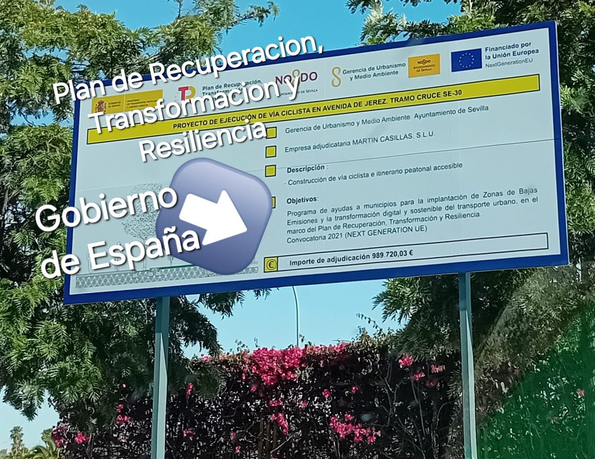 El PSOE de Bellavista propone siempre para nuestro barrio

La vía 🚲 es del año 21, y gracias al Plan de Recuperación del Gob de España

Seguiremos trabajando por la movilidad de nuestro barrio

Que no te confundan, el Ayto de #Sevilla, vive de la herencia socialista ⚘️