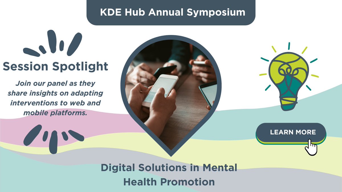 From mobile apps to online programs—digital solutions are reshaping mental health promotion.

Join our panel as they share insights on adapting interventions to web and mobile platforms.

For more information: kdehub.ca/symposium/annu…
