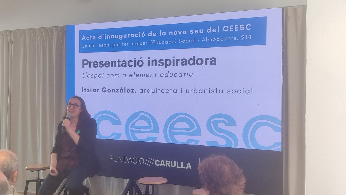 laurafrailev's tweet image. Itziar González en la inauguración de la nueva sede del @ceesc_cat @FundacioCarulla #Barcelona @itziarGonzlezVi