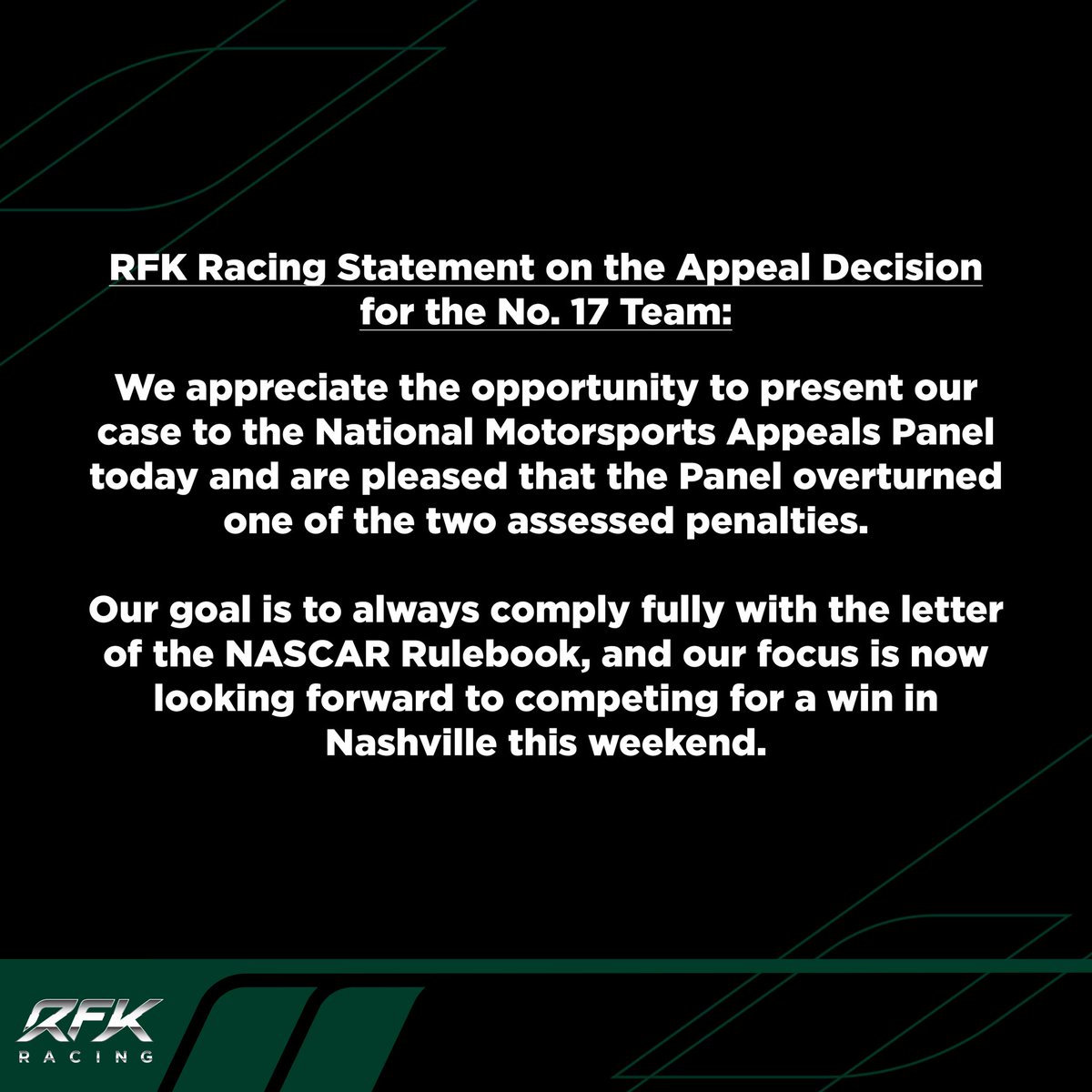 RFK Racing tweet media