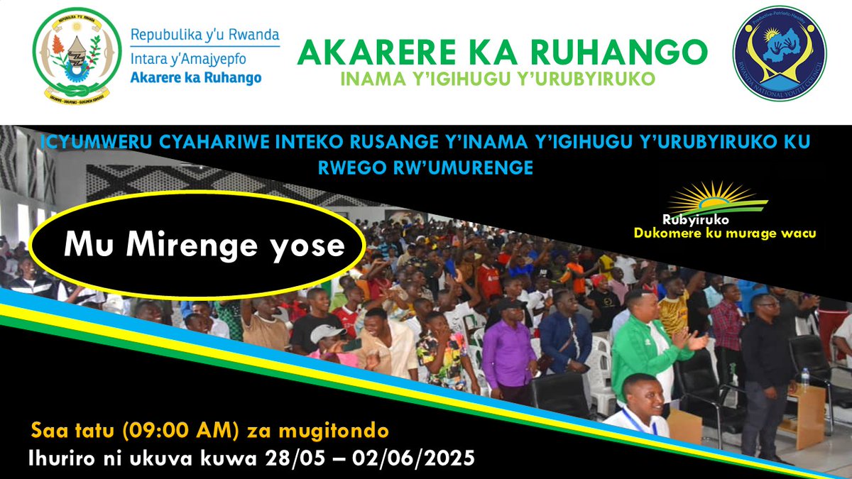 Mu Mirenge yose igize <a href="/RuhangoDistrict/">Ruhango District</a> Urubyiruko rwatangiye icyumweru cyahariwe inteko rusange  ku Nsanganyamatsiko igira iti " Rubyiruko dukomere kumurage wacu"