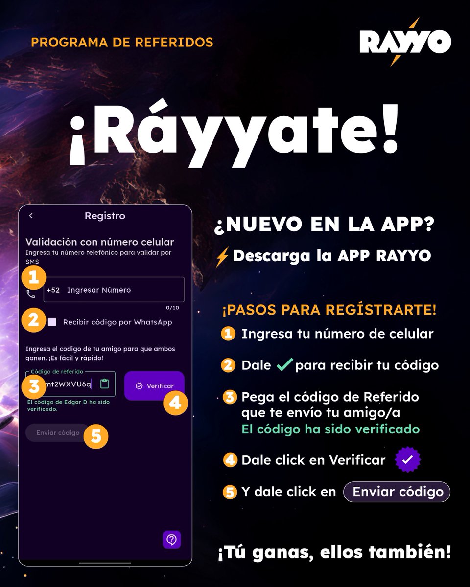 Aquí te dejamos los pasos para NUEVOS USUARIOS de Nuestro Programa de  Referidos. #Crypto #Blockchain #BTC #Criptonomendas #Inversión #referidos  #rayyo #rayyoapp #Bitcoin2025 #México #cdmxparatodos #cdmx #gana