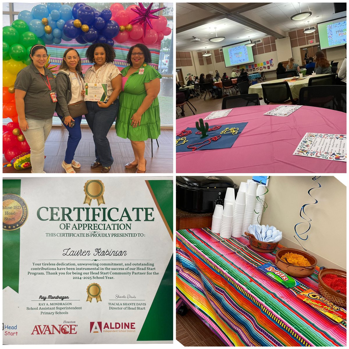 Thank you to <a href="/AldineHeadStart/">Aldine Head Start</a> for the kind invitation to the partner summit and for the thoughtful certificate of appreciation. It’s been a truly rewarding year of collaboration to support our families.