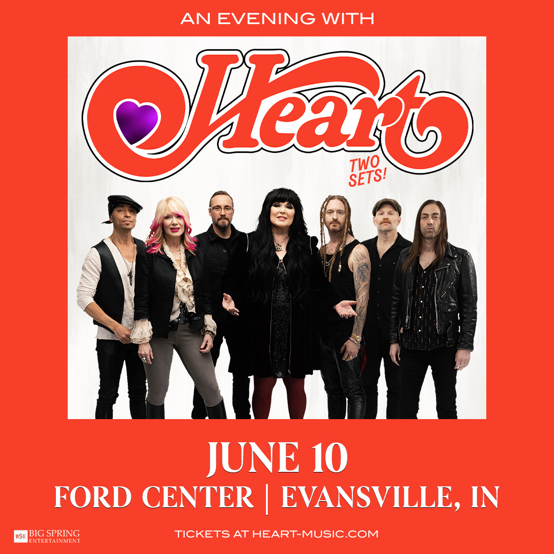 💜An Evening with Heart on June 10th at the Ford Center! 🎫Tickets on sale now at the Ford Center Ticket Office and bit.ly/HeartFord_2025 !