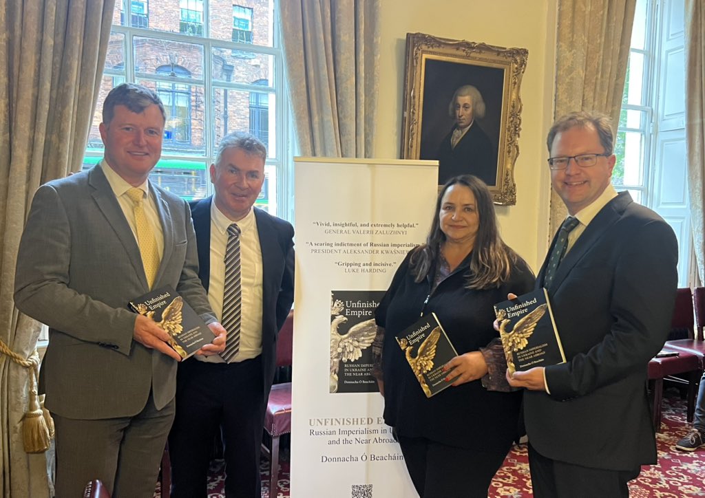 Malcolm Byrne 🇮🇪 🇪🇺 🇺🇦 (@malcolmbyrne) on Twitter photo At the launch of the insightful “Unfinished Empire” by <a href="/DonnachaDCU/">Donnacha Ó Beacháin</a>
An insightful account into Russia’s continued imperialism.
With <a href="/GeraskoLarysa/">Larysa Gerasko</a> and <a href="/lawlessj/">James Lawless</a> At the launch of the insightful “Unfinished Empire” by <a href="/DonnachaDCU/">Donnacha Ó Beacháin</a>
An insightful account into Russia’s continued imperialism.
With <a href="/GeraskoLarysa/">Larysa Gerasko</a> and <a href="/lawlessj/">James Lawless</a>