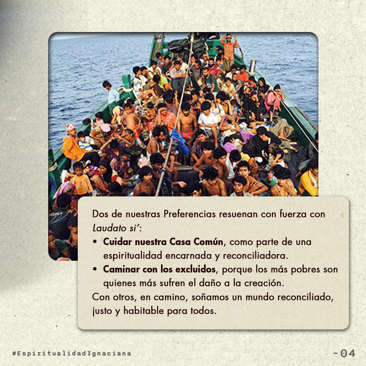 🌍 A diez años de Laudato si’, seguimos escuchando el clamor de la tierra y el grito de los pobres.
Desde la Compañía de Jesús, queremos seguir caminando con otros, atentos al Espíritu, comprometidos con una fe que busca la justicia.
Cuidar la casa común y caminar con los