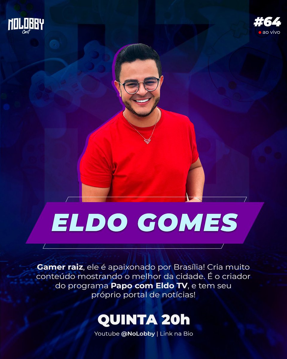 NoLobby Cast (@nolobbycast) on Twitter photo Que o <a href="/eldogomes/">✦ Eldo Gomes</a> é gigante, isso a gente já sabe. Tá na hora de saber mais da parte gamer dessa simpatia em pessoa!
Participe do AO VIVO às 20h no nosso canal!
🔗 Link na bio 🔗
#games #videogames #gamer #nolobby #eldogomes #papocomeldotv Que o <a href="/eldogomes/">✦ Eldo Gomes</a> é gigante, isso a gente já sabe. Tá na hora de saber mais da parte gamer dessa simpatia em pessoa!
Participe do AO VIVO às 20h no nosso canal!
🔗 Link na bio 🔗
#games #videogames #gamer #nolobby #eldogomes #papocomeldotv