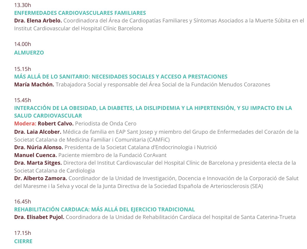 XI CONGRESO DE PACIENTES CON ENFERMEDADES CARDIOVASCULARES 
📆29 mayo, 10:00-17:15
📽️Emisión online gratuita
youtube.com/live/40jVt2iBg…
NO TE LO PIERDAS
#CongresopacientesCV #cuidarcorazon #autocuidado #cardioalianza #CardioX #CardioED