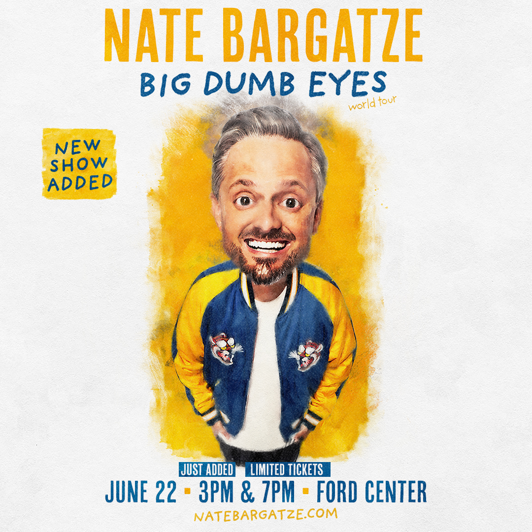 Nate Bargatze has added a second show on June 22nd at 3:00 PM! Tickets on sale now! 🔥 Tickets available at the Ford Center Ticket Office &amp; bit.ly/NateB_Ford2025…
3:00 PM Show - bit.ly/NateB_Ford2025…
7:00 PM Show - bit.ly/NateBargatze_F…