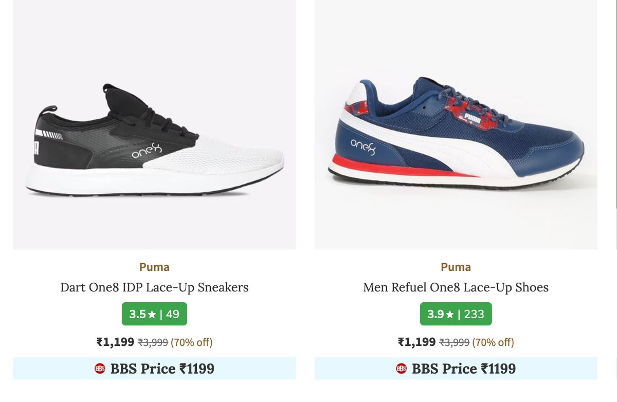 AJIO #Loot 💥 PUMA Shoes - FLAT 70% Off 💥 Link: https://t.co/19lwSIDv3E