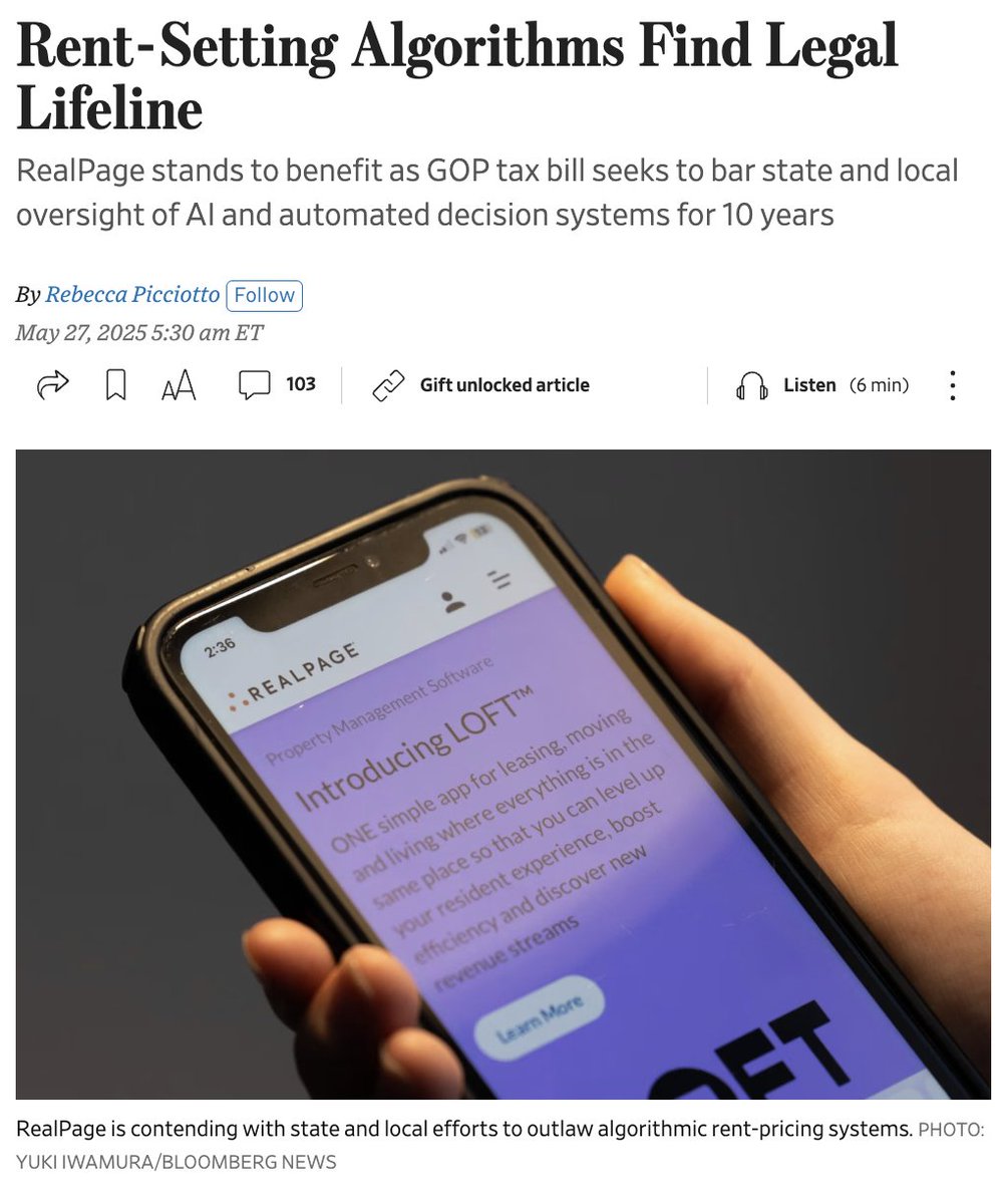 ForwardCarolina's tweet image. North Carolina&apos;s Attorney General @JeffJacksonNC recently won a big settlement with the state&apos;s 2nd-largest apartment management firm for using RealPage, an AI tool that helps landlords get around laws against price-fixing collusion.

Now, RealPage is getting a lifeline from…