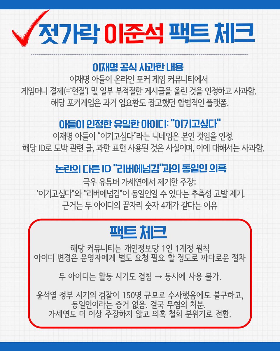 지금 500만원 떠들고 있는 뉴데일리, 이준석, 이기인, 김준일과 펨코는 잘못된 사실로 허위사실 유포중. 그들이 근거로 제시하는 500만원 벌금 받은 사람이 이재명 아들이 아닙니다.