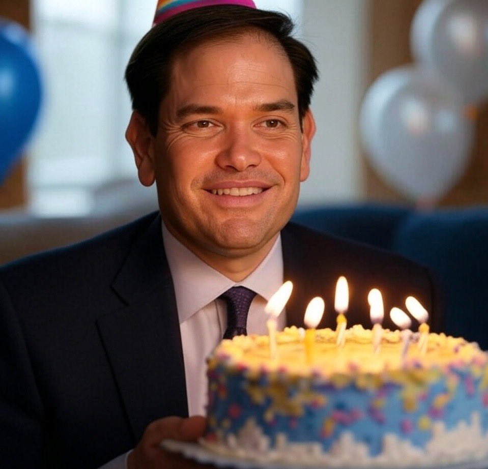 Sueli Rizzi 🌻🇧🇷 (@suelirizzi3) on Twitter photo Adivinha de quem é o aniversário hoje?
Esse cara ✋
🎉🎊🎁🎈🎂🥳
Congratulations <a href="/marcorubio/">Marco Rubio</a>,
Brazil loves you 🎂 🇧🇷 🇺🇸 Adivinha de quem é o aniversário hoje?
Esse cara ✋
🎉🎊🎁🎈🎂🥳
Congratulations <a href="/marcorubio/">Marco Rubio</a>,
Brazil loves you 🎂 🇧🇷 🇺🇸