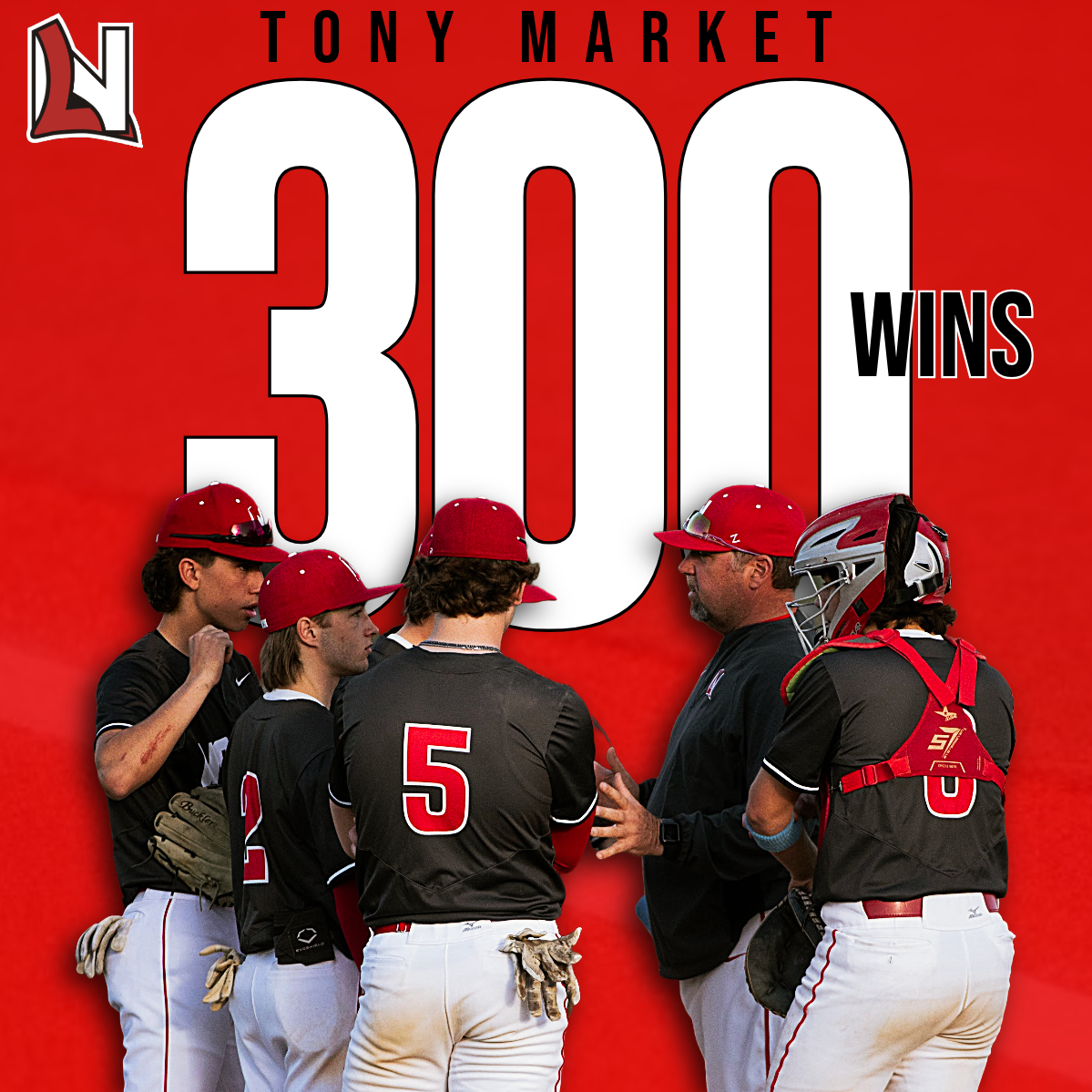 𝟑𝟎𝟎 𝐖𝐈𝐍𝐒!

With tonight's victory, Panther head coach Tony Market has reached 300 career wins. Market has led the Lakeville North baseball program since 2005. 

Congrats, Coach Market! 

#NorthBaseball