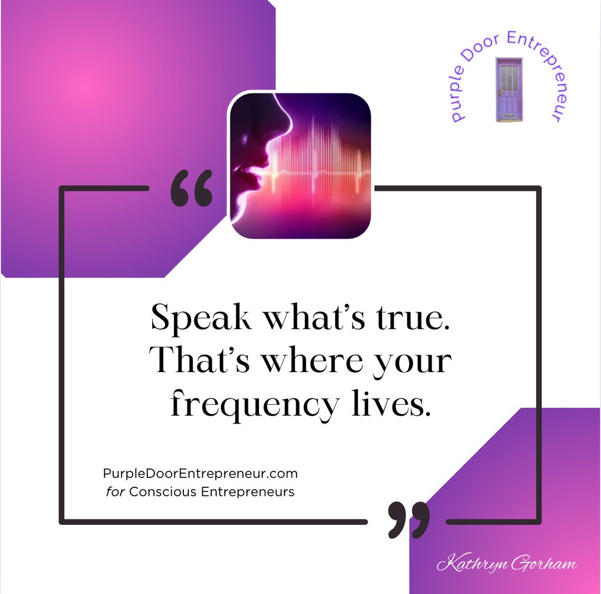 kgorham's tweet image. Your words carry energy.
Every email, post, or offer speaks — whether you know it or not.
Are you broadcasting urgency… or trust? Doubt… or resonance? Hustle… or aligned truth?

Build from alignment: purpledoorentrepreneur.com
 #FrequencyMatters #ConsciousEntrepreneur
